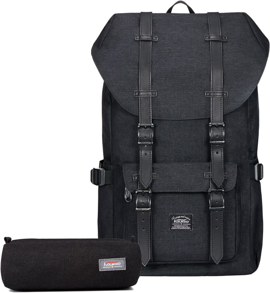 Travel-Laptop-Backpack-Outdoor-Rucksack-School-Backpack-Fits-15.6"(Linen Black)